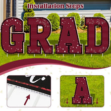 Load image into Gallery viewer, Neon Graduation Yard Decorations - 20 Inspirational Signs for Class of 2025