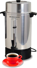 Load image into Gallery viewer, Elegant 100-Cup Coffee Urn with Removable Filter &amp; Cool-Touch Handles for Safety