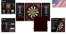 Load image into Gallery viewer, Self-Healing 18-Inch Dartboard and Easy Assembly Cabinet Set for Game Rooms