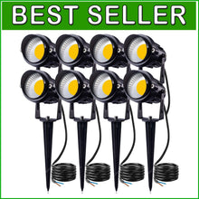 Load image into Gallery viewer, Stunning 12V Waterproof Pathway Lights - Super Warm White LED Spotlights, 8 Pack