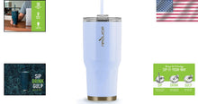 Load image into Gallery viewer, Insulated 34 oz Drink Tumbler - White Opaque Gloss, Perfect for Cold Beverages