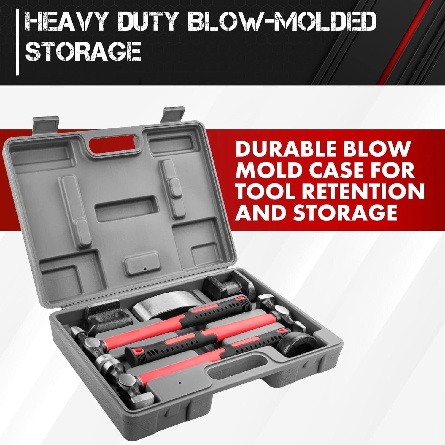 Complete Hammer and Dolly Set for Precision Car Body Repairs - 7 Pieces