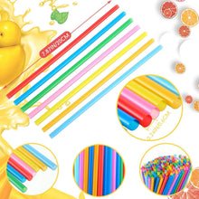 Load image into Gallery viewer, 3000 Pcs Colorful Long Disposable Straws - Perfect for Indoor and Outdoor Events