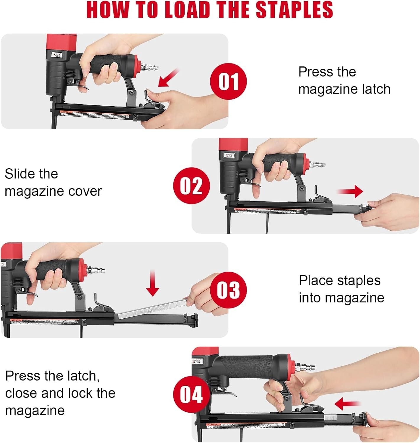 Adjustable Long Nose Pneumatic Stapler: Perfect for Upholstery & Wood Assembly