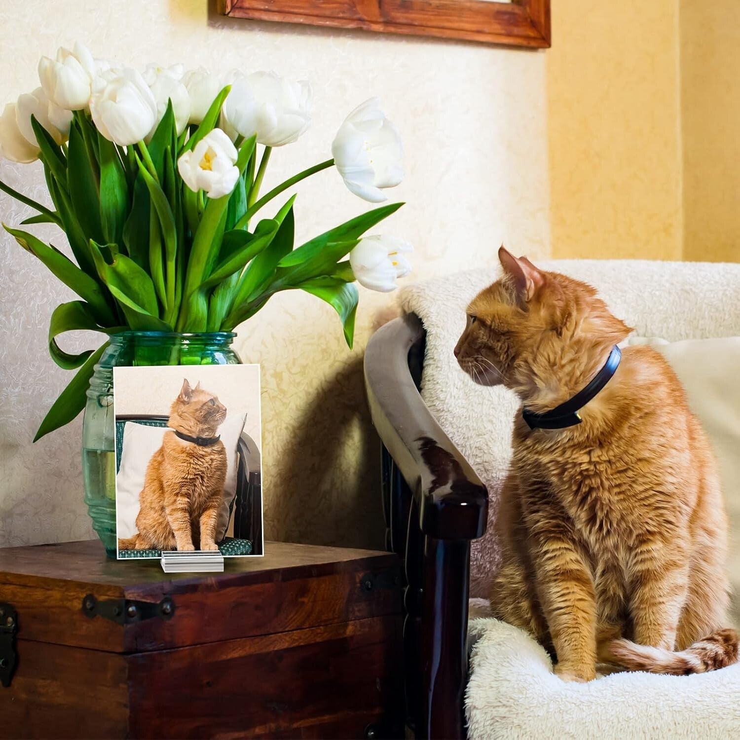 Elegant Acrylic Table Stands - 100 Pack of 1.2 Inch Card Holders for Weddings