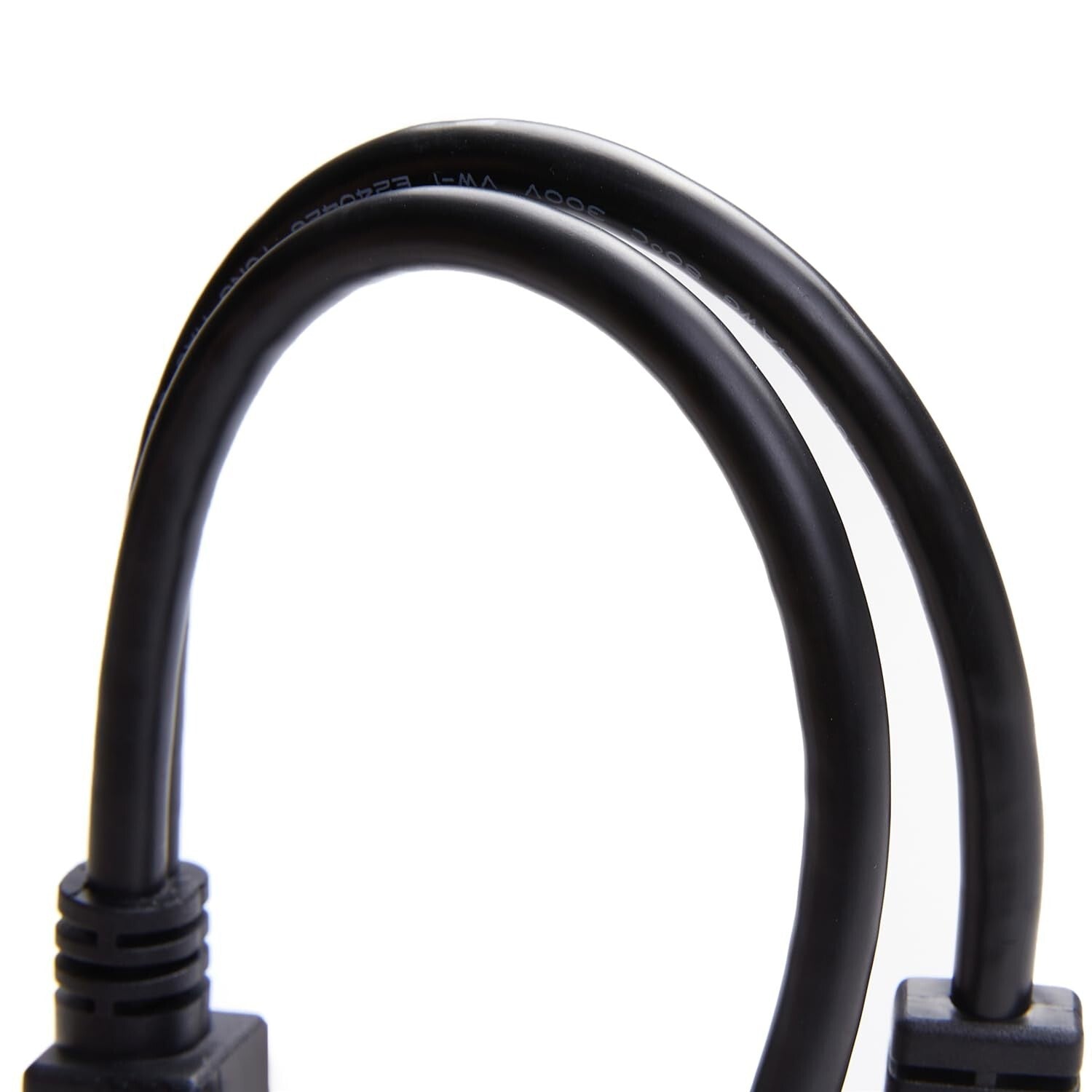 Compact 1FT Right Angle OBDII Y Cable - 16pin Male to Dual Extensions, 5-Pack