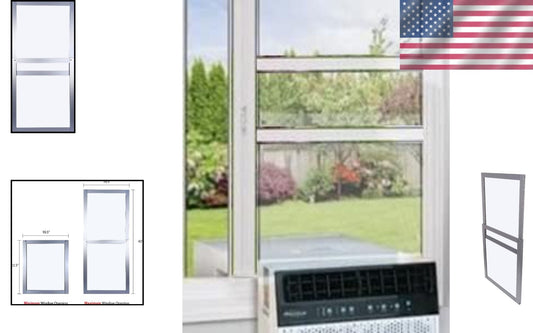 Energy Efficient Sliding Window Kit with Reinforced Aluminum for AC Installation