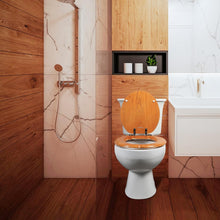 Load image into Gallery viewer, Quick-Release Elongated Toilet Seat in Eco-Friendly Wood - Elevate Your Bathroom