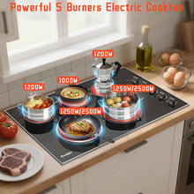 Load image into Gallery viewer, Versatile 36-Inch Electric Stove - 5 Burner Knob Control for Culinary Precision