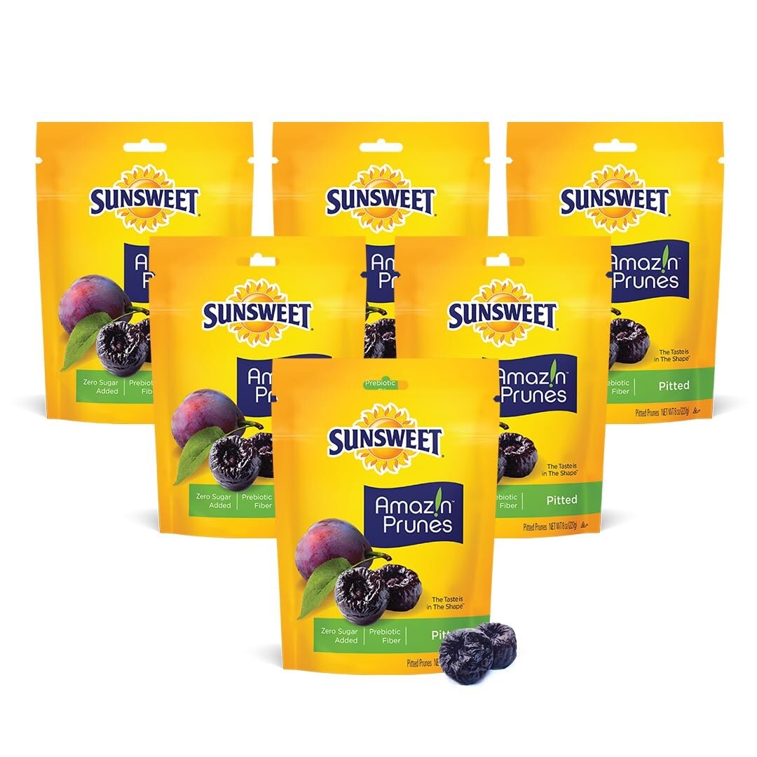 Fiber-Packed Amazin' Dried Pitted Prunes - Perfect Snack & Meal Enhance, Vegan