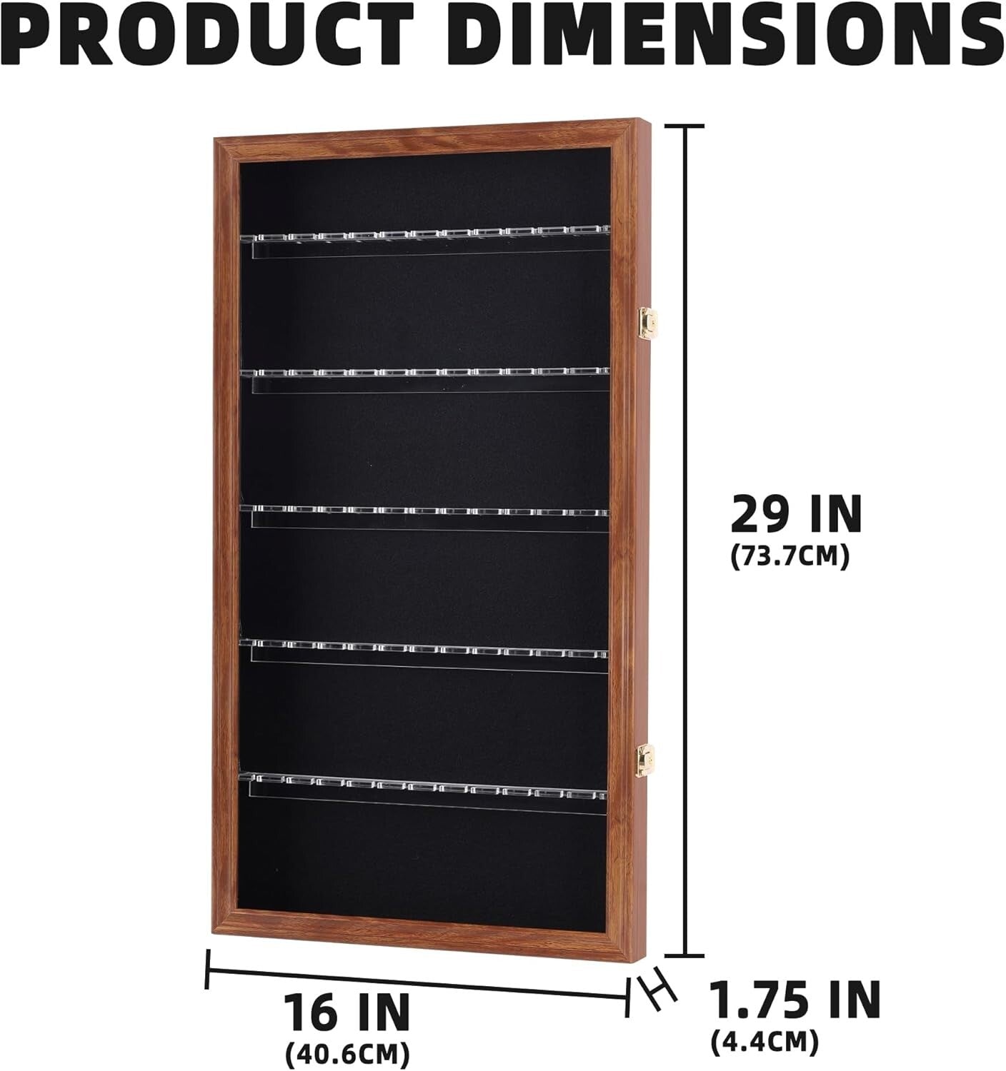 Compact Wall-Mounted Souvenir Spoon Cabinet with Keyed Lock - 60 Spoon Holder