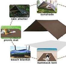 Load image into Gallery viewer, 10x16.5ft Multi-Use Waterproof Tarp for Camping &amp; Picnics - Easy Setup Included