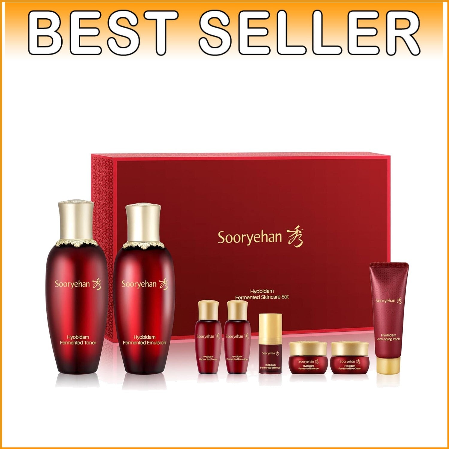 Hyobidam Premium Fermented Skincare Set with Wild Ginseng - 13.53 fl oz