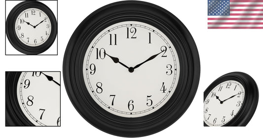 Elegant 18-Inch Silent Wall Clock - Vintage Design for Living and Dining Rooms