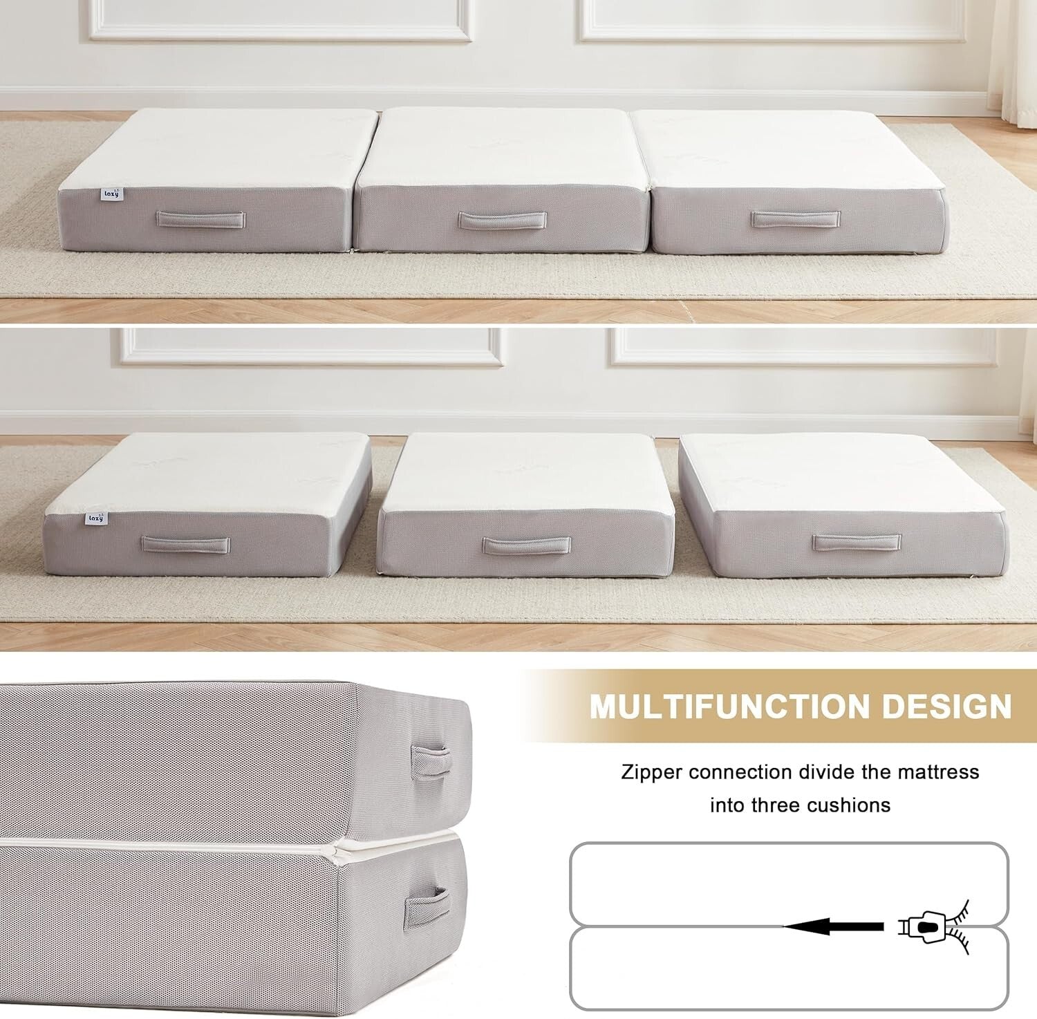 Comfortable 6-Inch Bamboo Memory Foam Mattress - Foldable & Easy to Carry