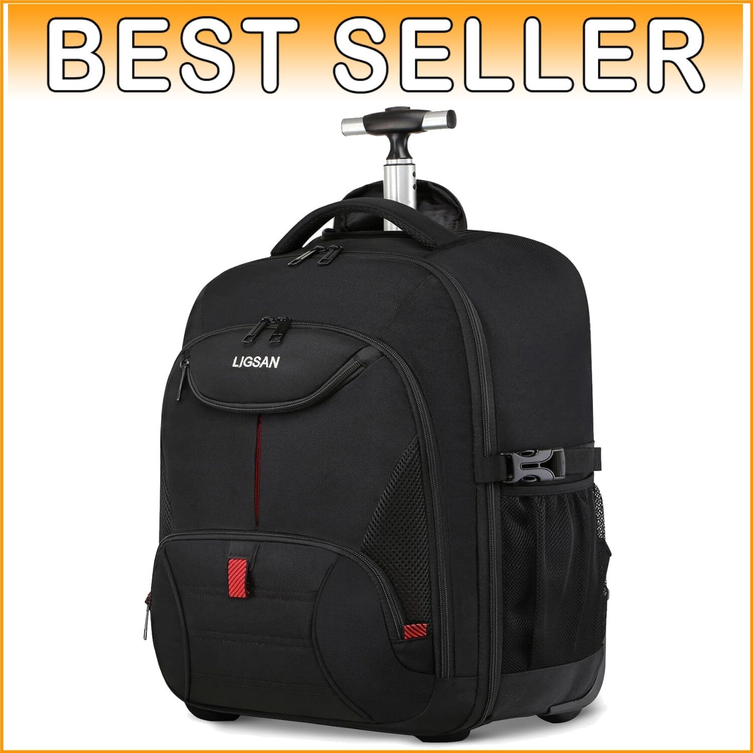 Durable Wheeled Backpack with 45L Capacity - Perfect for Travel and School