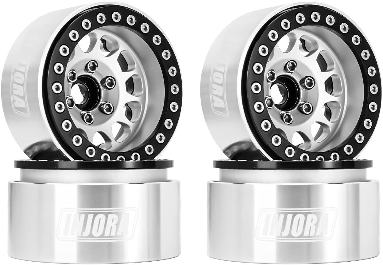 CNC Machined 1.9 Beadlock Wheels with Negative Offset for Axial VS4-10 & MST