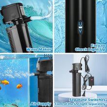 Load image into Gallery viewer, Powerful 5W U-V Internal Filter for Fish Tanks 20-75 Gallons - Fresh &amp; Saltwater