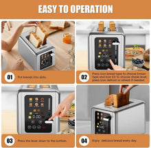 Load image into Gallery viewer, Stainless Steel Digital Toaster - 2 Slices, Bagel/Defrost Functions Included
