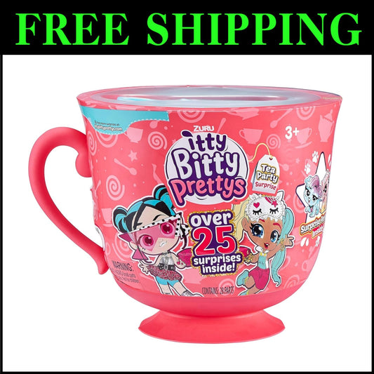 Enchanting Tea Party Playset - 25 Surprises, Mini Teapot, & Collectible Dolls