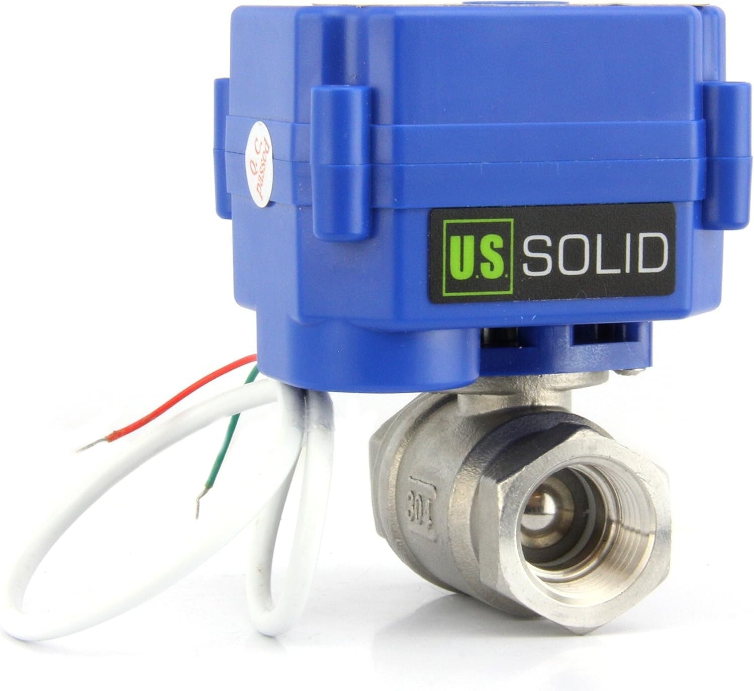 9-24V Motorized Ball Valve, Stainless Steel, Full Port - Safe for Drinking Water