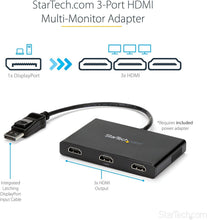 Load image into Gallery viewer, 3-Port DisplayPort MST Hub - Connect 3 HDMI Monitors for Enhanced Workstations