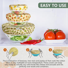Load image into Gallery viewer, Fruity Theme Beeswax Food Covers - Elastic, Reusable, and Eco-Friendly Solution