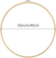 Load image into Gallery viewer, Large 16 Inch Wood Embroidery Hoops - Perfect for Craft Projects and Décor
