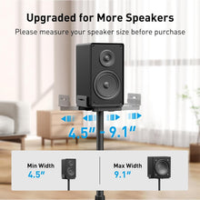 Load image into Gallery viewer, Speakers on Stands: Height Adjustable from 33.3" to 45.1" for Superior Sound
