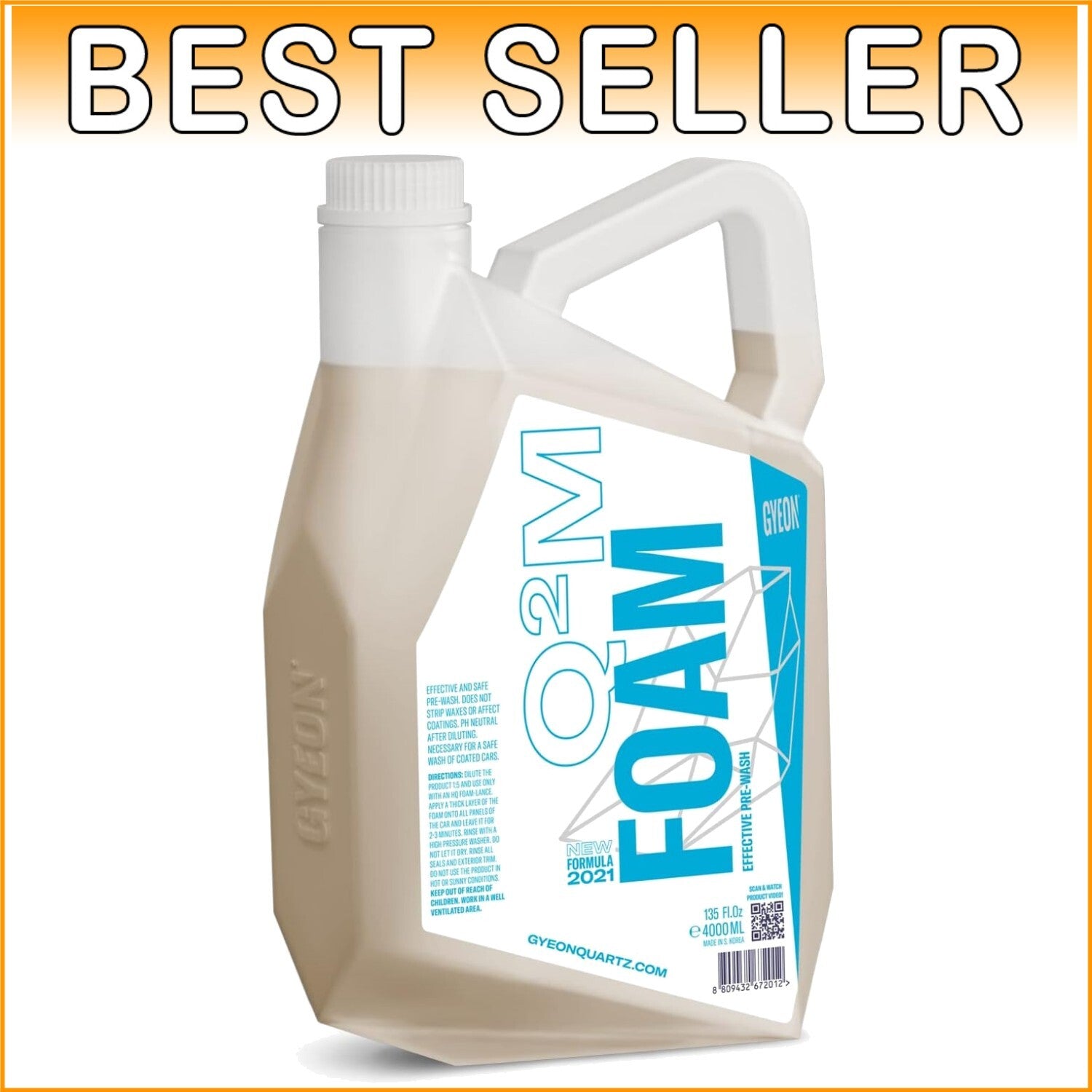 Thick Snow Foam Shampoo 4L - Gentle Foam for Pressure Washer Applications