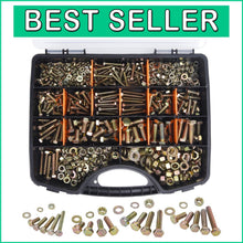 Load image into Gallery viewer, Complete Hex Bolt and Nut Kit - 940PCS Heavy Duty &amp; Zinc Plated for Durability