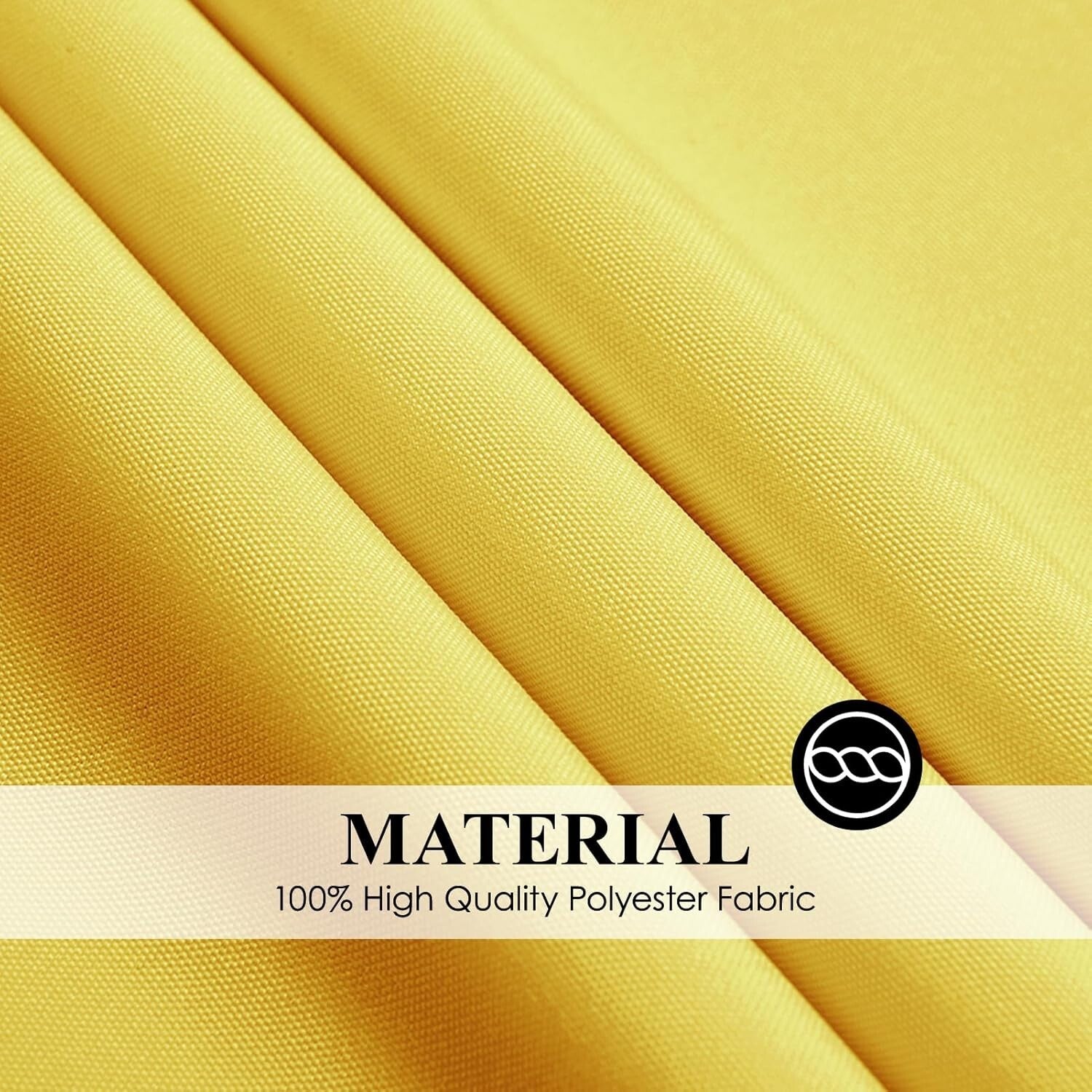Durable 132 Inch Round Yellow Tablecloth Set for Parties & Weddings - 6 Pack