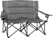 Load image into Gallery viewer, Grey Folding Camping Chair Loveseat for 2 - Perfect for Intimate Outdoor Moments