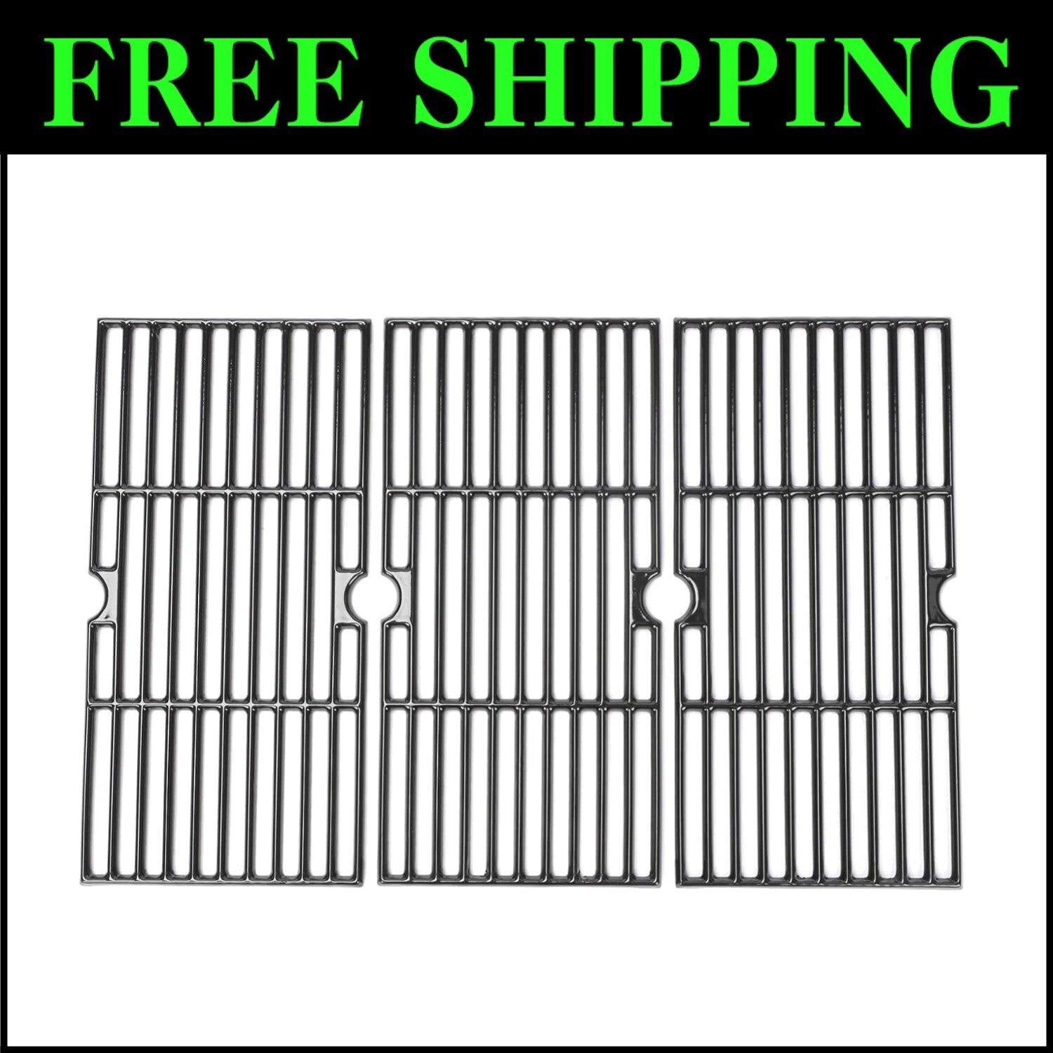3-Pack Replacement Grill Grates: Easy Clean Porcelain for Charbroil Gas Grills