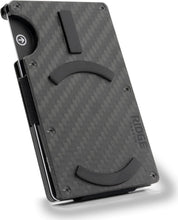 Load image into Gallery viewer, Sleek Ridge MagSafe Wallet - Slim RFID Card Holder &amp; Cash Strap, 3K Carbon Fiber