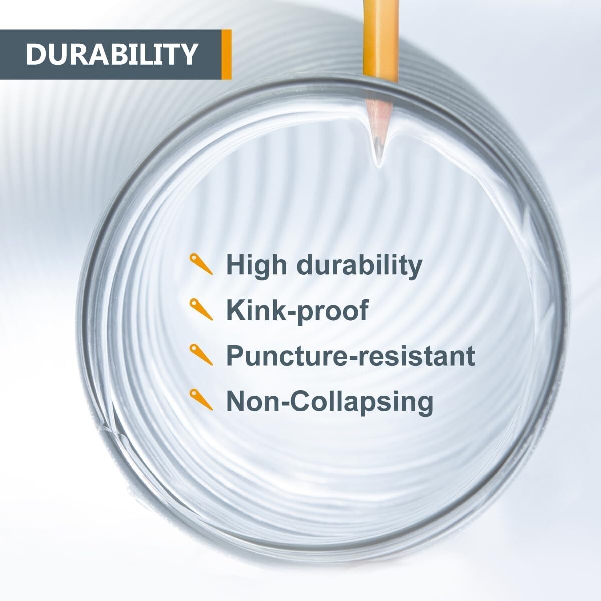 4" x 20' Clear Vinyl Dust Collection Hose - Heavy Duty PVC for Woodworking