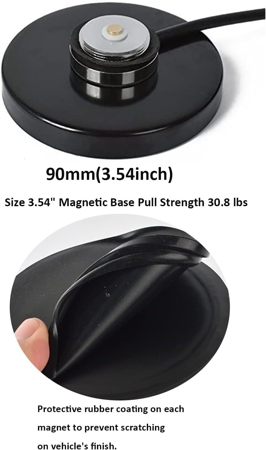 Robust Dual-Band VHF/UHF Mobile Antenna with Magnetic Base - Easy Installation