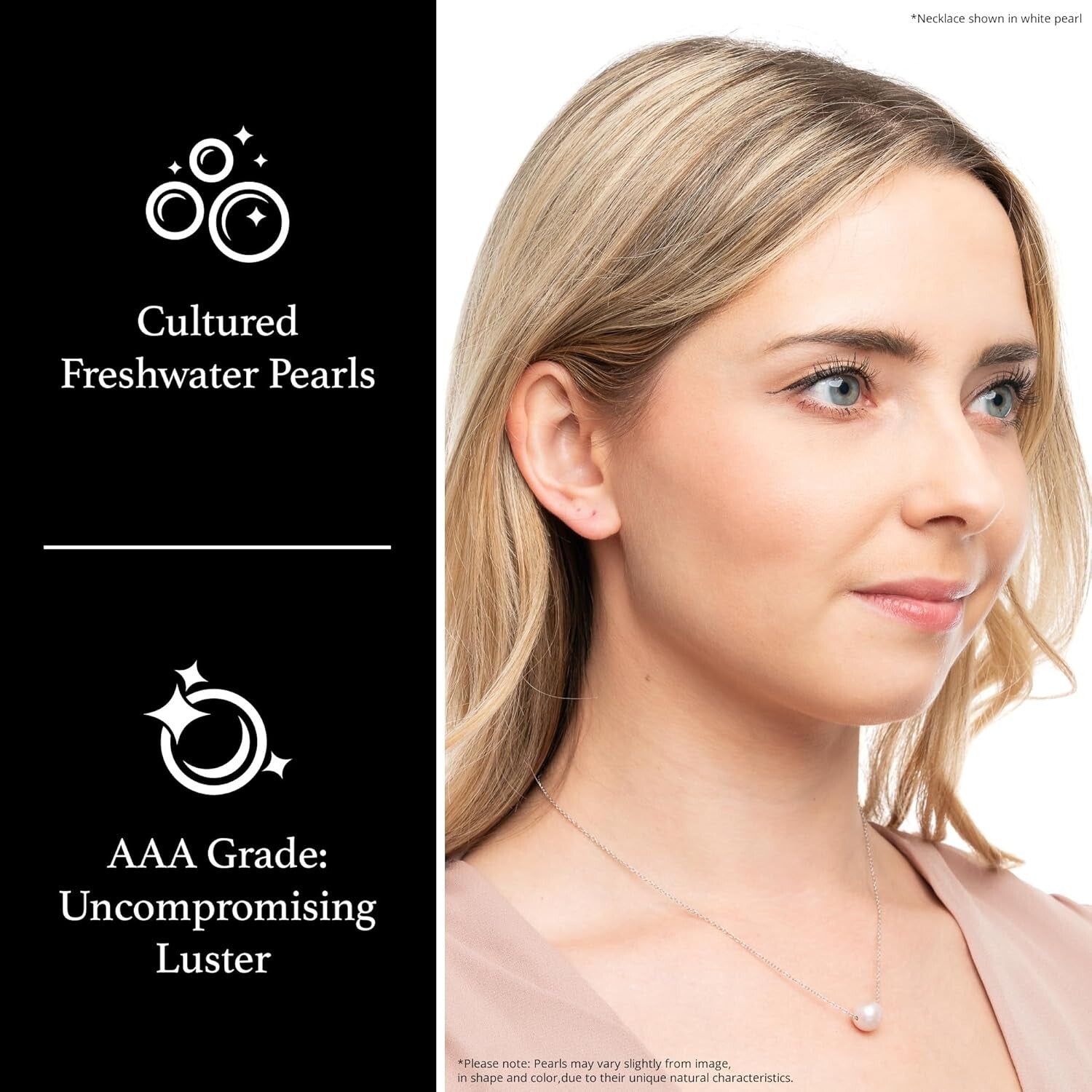 Luxury Sterling Silver 17-Inch Pearl Pendant Necklace for Women - Timeless Gift