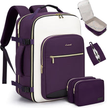 Load image into Gallery viewer, 50L Airline Approved Carry On Backpack with Packing Cubes for Travel Comfort