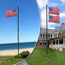 Load image into Gallery viewer, Sturdy 25FT Aluminum Flag Pole with Patented Wind Reinforcement - Complete Kit