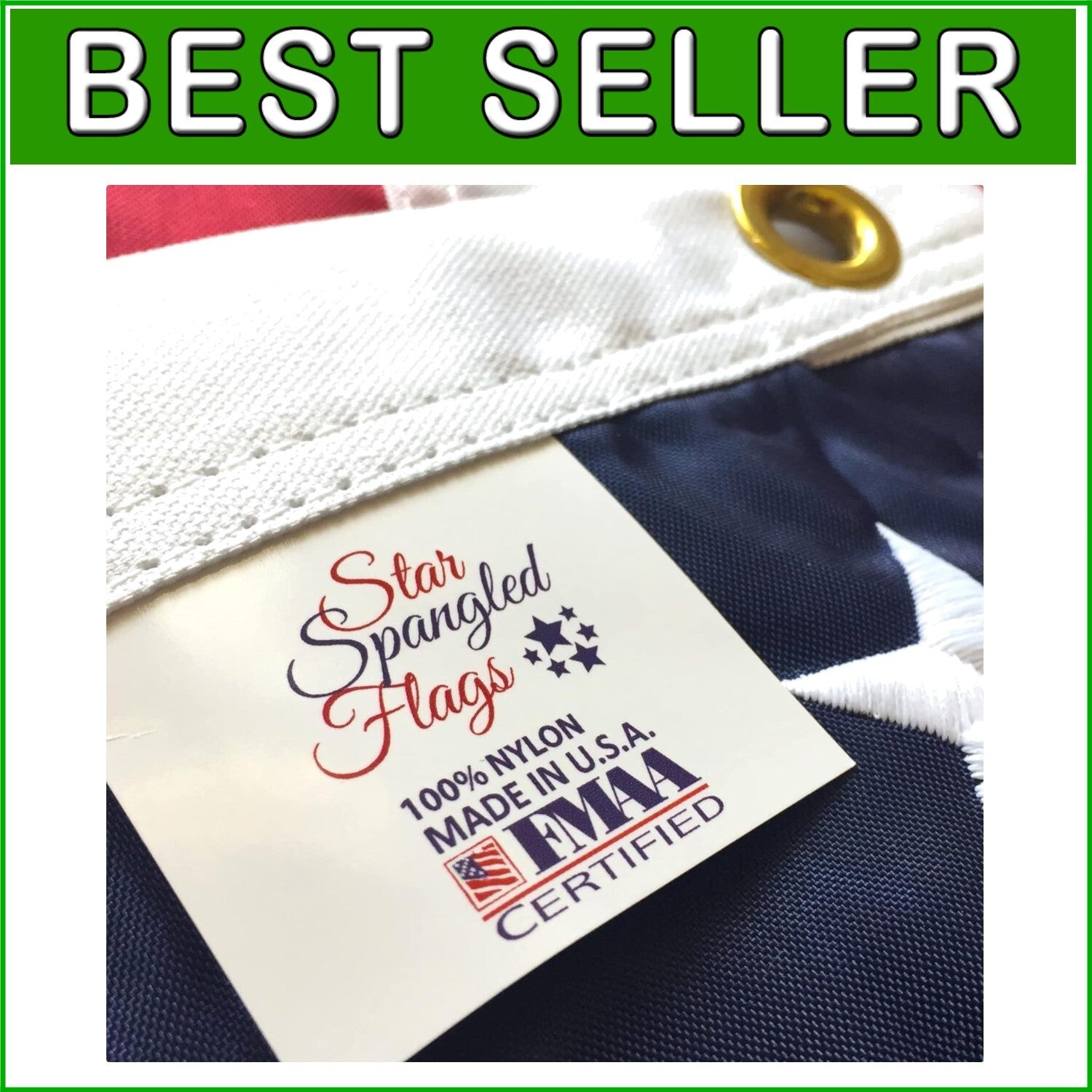 Premium 3x5 American Flag - Fade Resistant Nylon for Hearty Outdoor Display