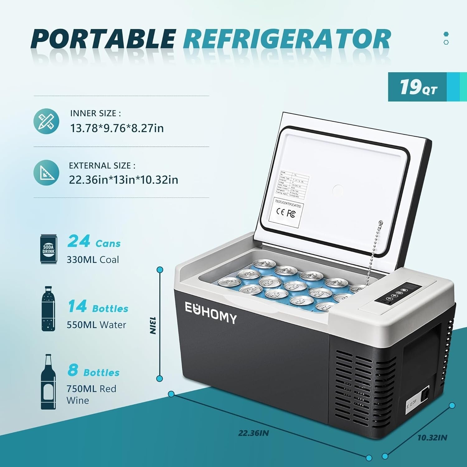 Energy Efficient 12V Portable Freezer with Magnetic Sealing for Reliable Cooling