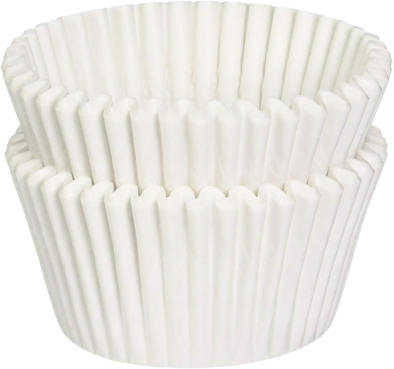 Bulk White Mini Baking Cups - Fluted Greaseproof Cupcake Liners, 10,000 Count