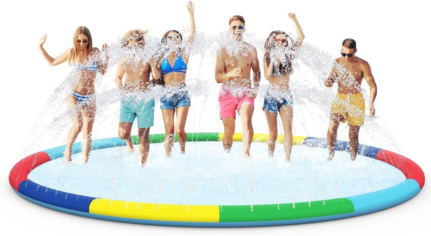 Oversized 16ft Baby Splash Pad with Customizable Water Spray for Summer Play