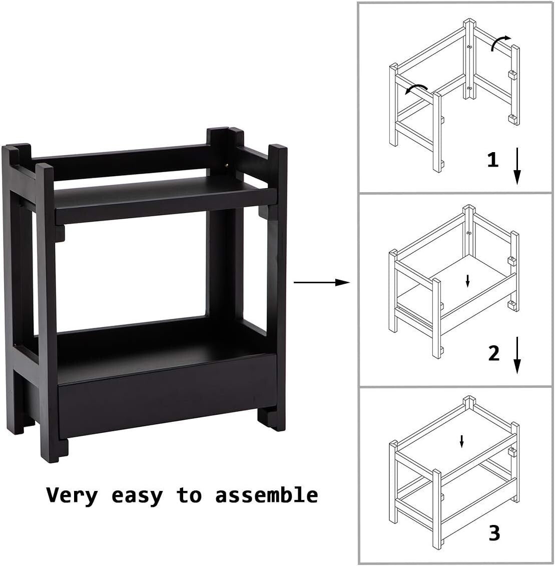 Elegant Bamboo Makeup Organizer - Stylish Cosmetic Storage Caddy for Countertop
