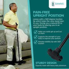Load image into Gallery viewer, Ergonomic Folding Walking Cane for Seniors - Adjustable Height 40-49 Inches