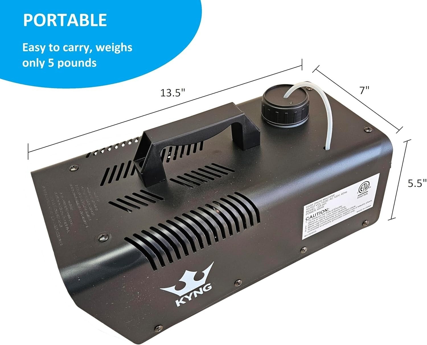 650W Wired Remote Snow Machine - Perfect for Christmas Parties & Events