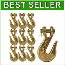 Load image into Gallery viewer, Industrial Grade Clevis Grab Hooks for 5/16 Chains - 10 Pack, 4,700 lb Capacity