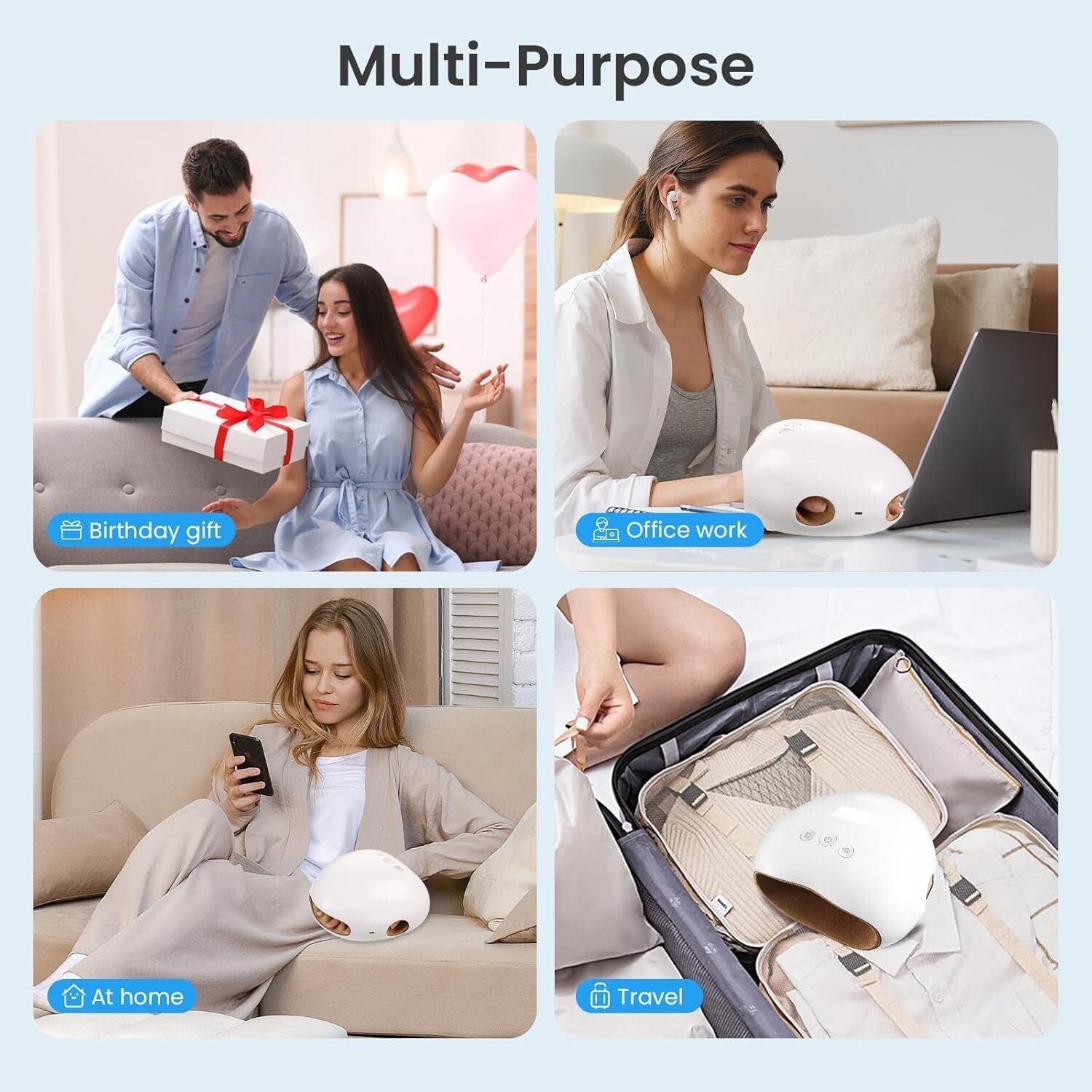 Portable Hand Massager with Heat - Ideal for Carpal Tunnel Relief, Stylish Gift