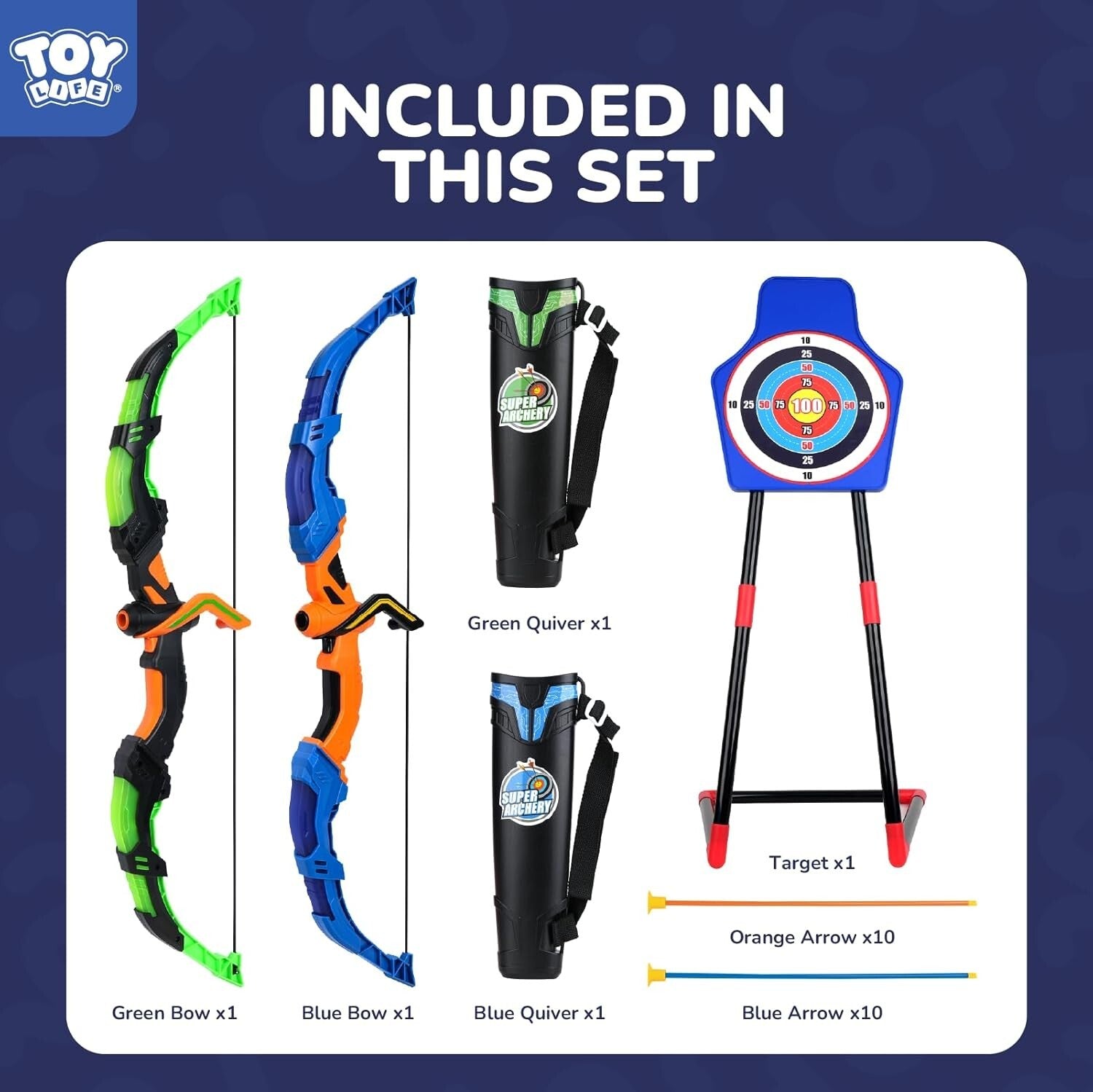 Durable LED Kids Archery Set with Quivers - Fun Outdoor Activity for Ages 5-7